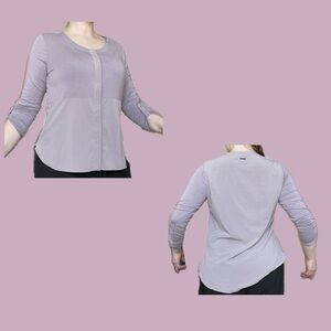 Columbia Mauve Hiking Top - sleeve straps for short or long sleeve